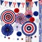 33Pcs 4th of July Party Decoration Set, Patriotic Party Decorations